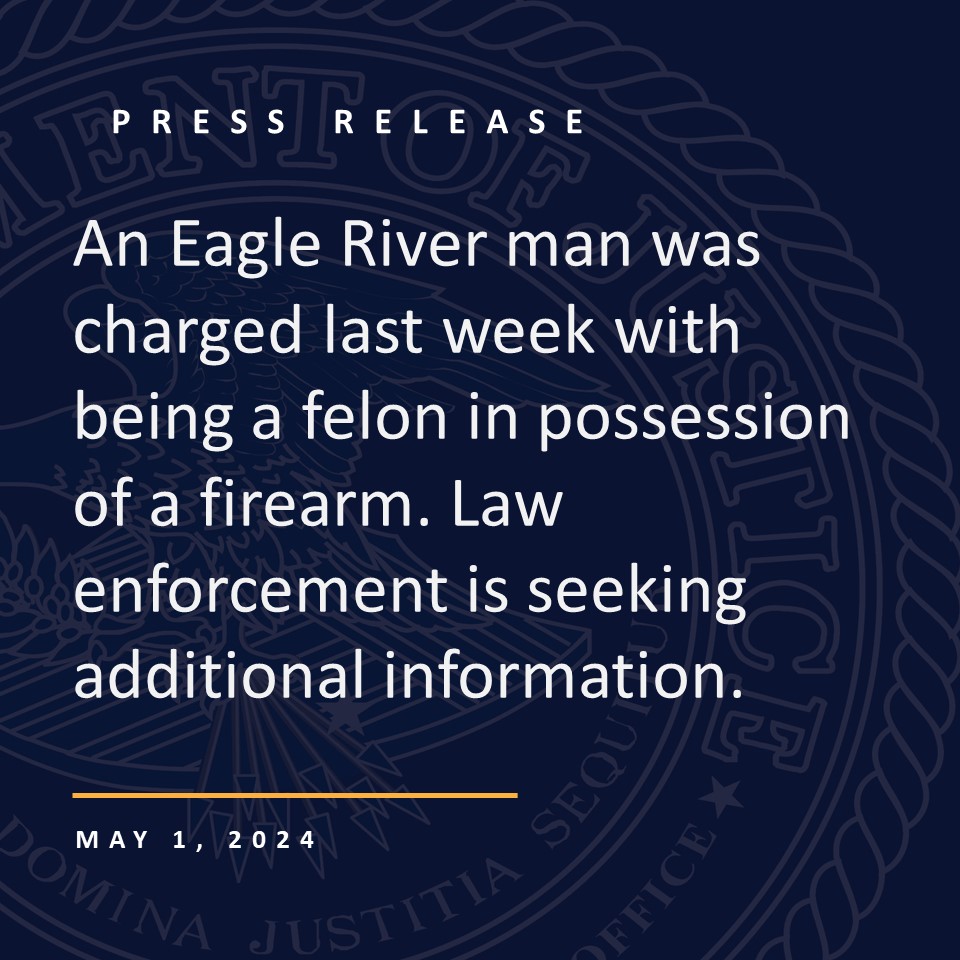 An Eagle River man was charged last week with possessing a firearm as a felon. If you have info related to Kyle Reynolds’s alleged actions, file a report with @AnchoragePolice at anchoragepolice.com/file-a-police-… or @ATF_Seattle at atf.gov/atf-tips justice.gov/usao-ak/pr/eag…