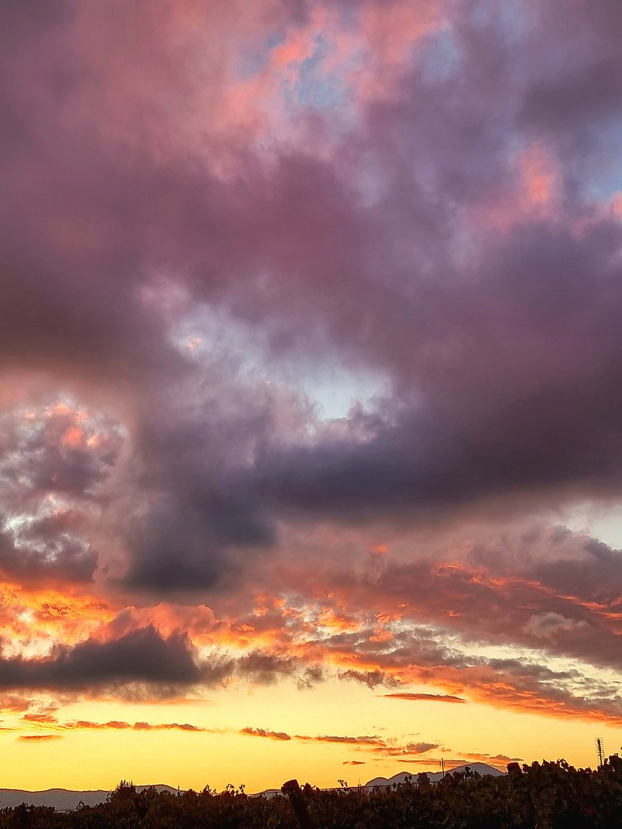 Algunas de las postales que dejó el atardecer de hoy 🧡🫶🏼💜