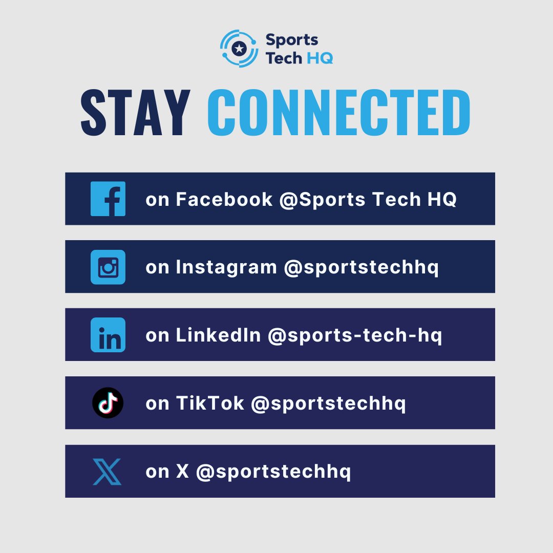 Never miss a moment of the action. Follow Sports Tech HQ for a front-row seat to the latest plays in #sportstech innovation.