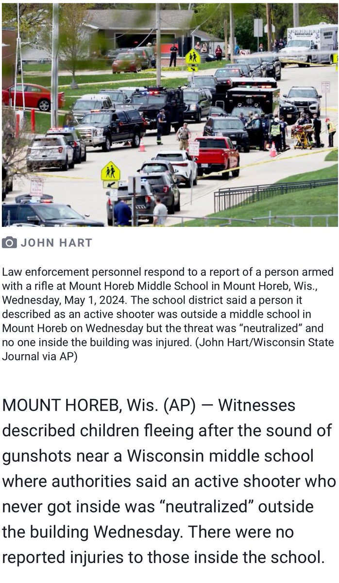 Mt Horeb Wisconsin active shooter, but isn’t that name in the Bible? 

Mount Horeb in the Bible is another name for Mount Sinai, the mountain where the Hebrew people entered into a covenant with God after escaping from bondage in Egypt (Deuteronomy 5:2; 1 Kings 8:9; 2 Chronicles…