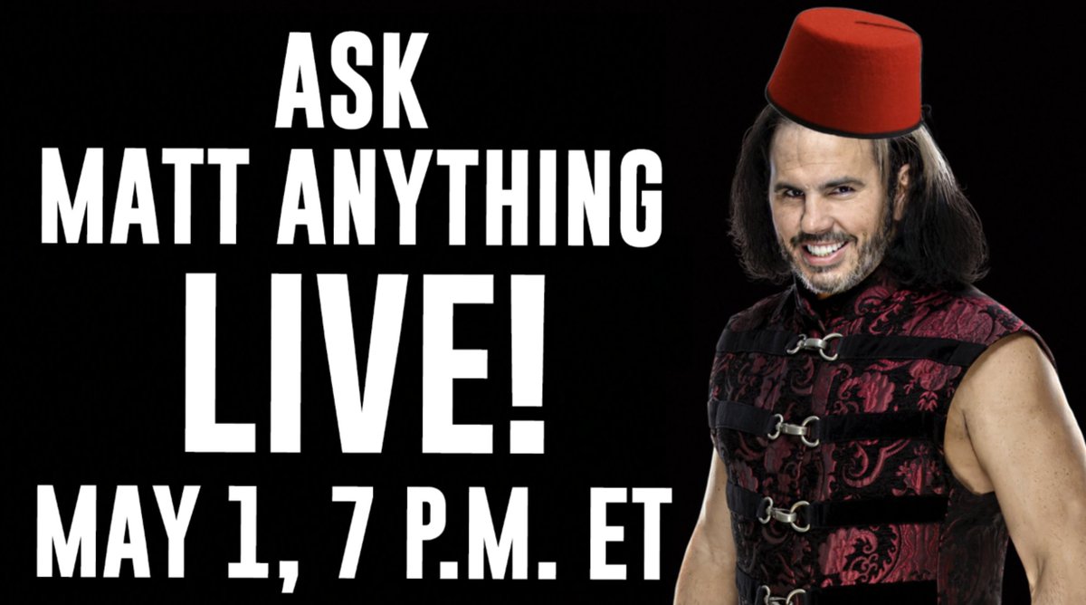 Join @MATTHARDYBRAND and @JonAlba LIVE NOW as they answer YOUR questions as part of #AskMatt!

youtube.com/watch?v=tTzN8d… #WWE #AEW #AEWDynamite #TNA