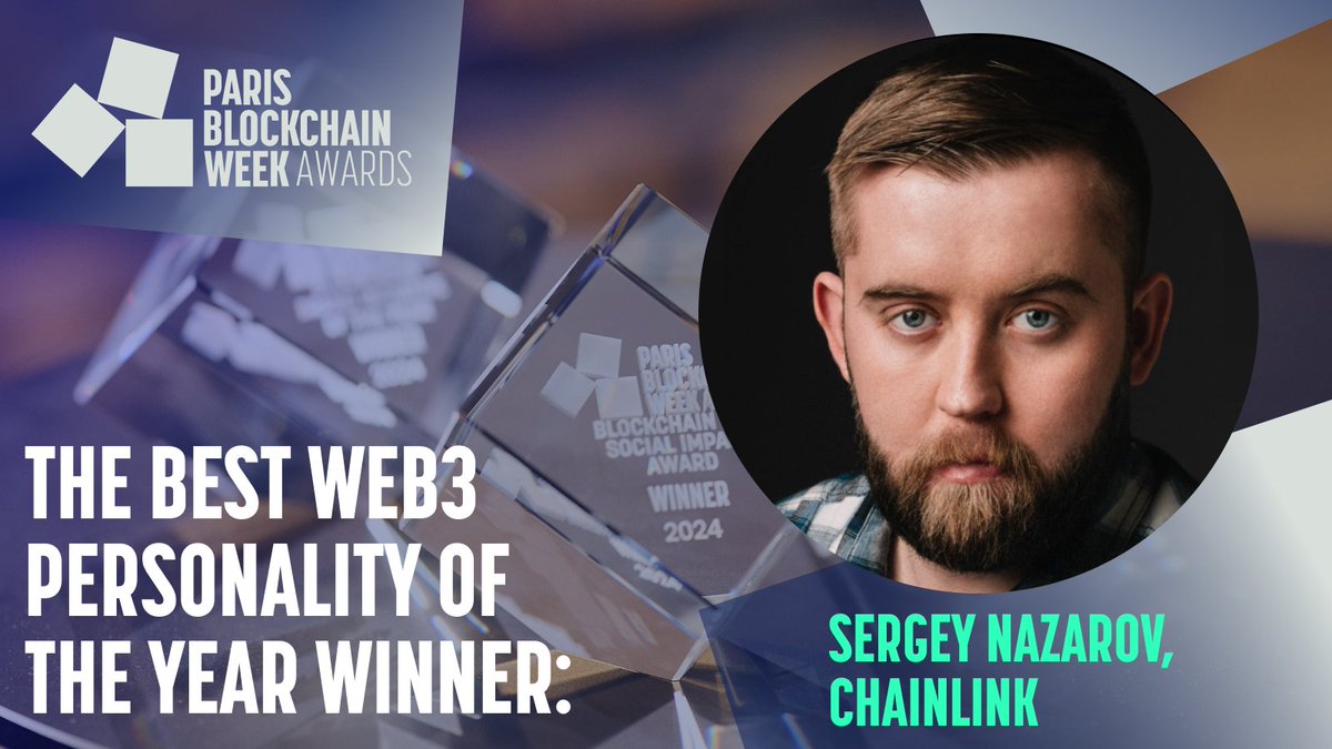 At this year's @ParisBlockWeek, #Chainlink Co-Founder @SergeyNazarov was recognized as the Best Web3 Personality of the Year. Read more about the international conference below: cointelegraph.com/press-releases…