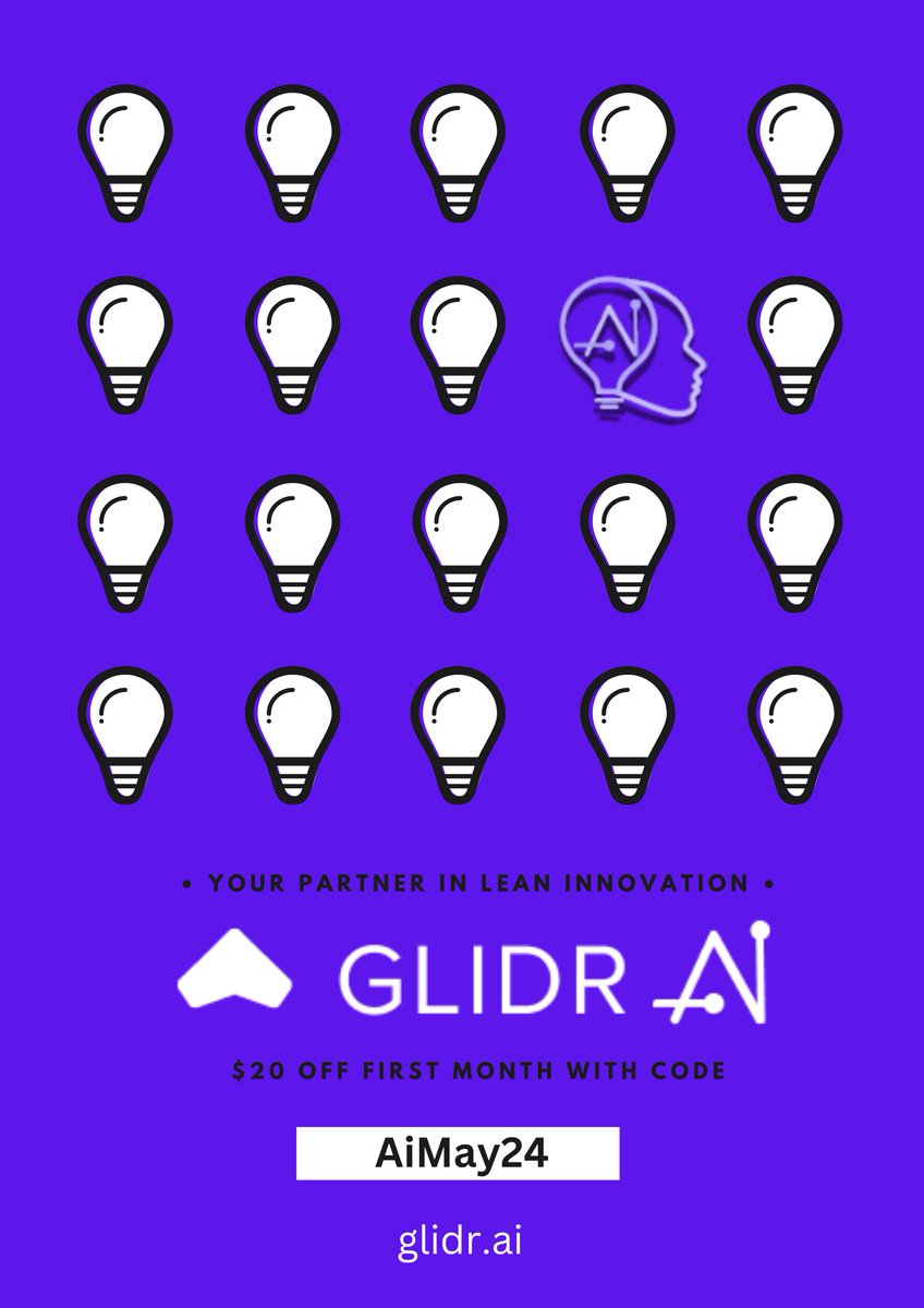 Thinking about starting a new business or product line? From the initial customer segments to the market sizing, we can help you think through your go-to-market strategy!

Use AiMay24 $20 off your first month

#GLIDRai #innovation #entrepreneur #leanstartup #customerdiscovery
