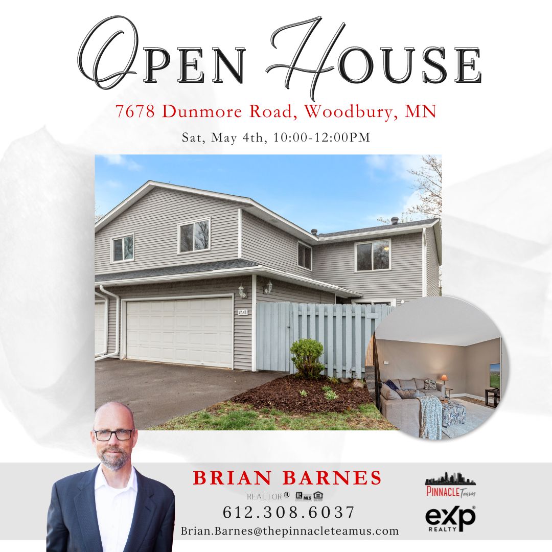 We will be hosting an Open House event this coming Saturday! This is a wonderful opportunity for you to explore our beautiful property and get a taste of the amazing amenities we have to offer. #OpenHouseMN #PinnacleTeam #EXPRealty #ForSaleMN #WoodburyMN #BrianBarnes