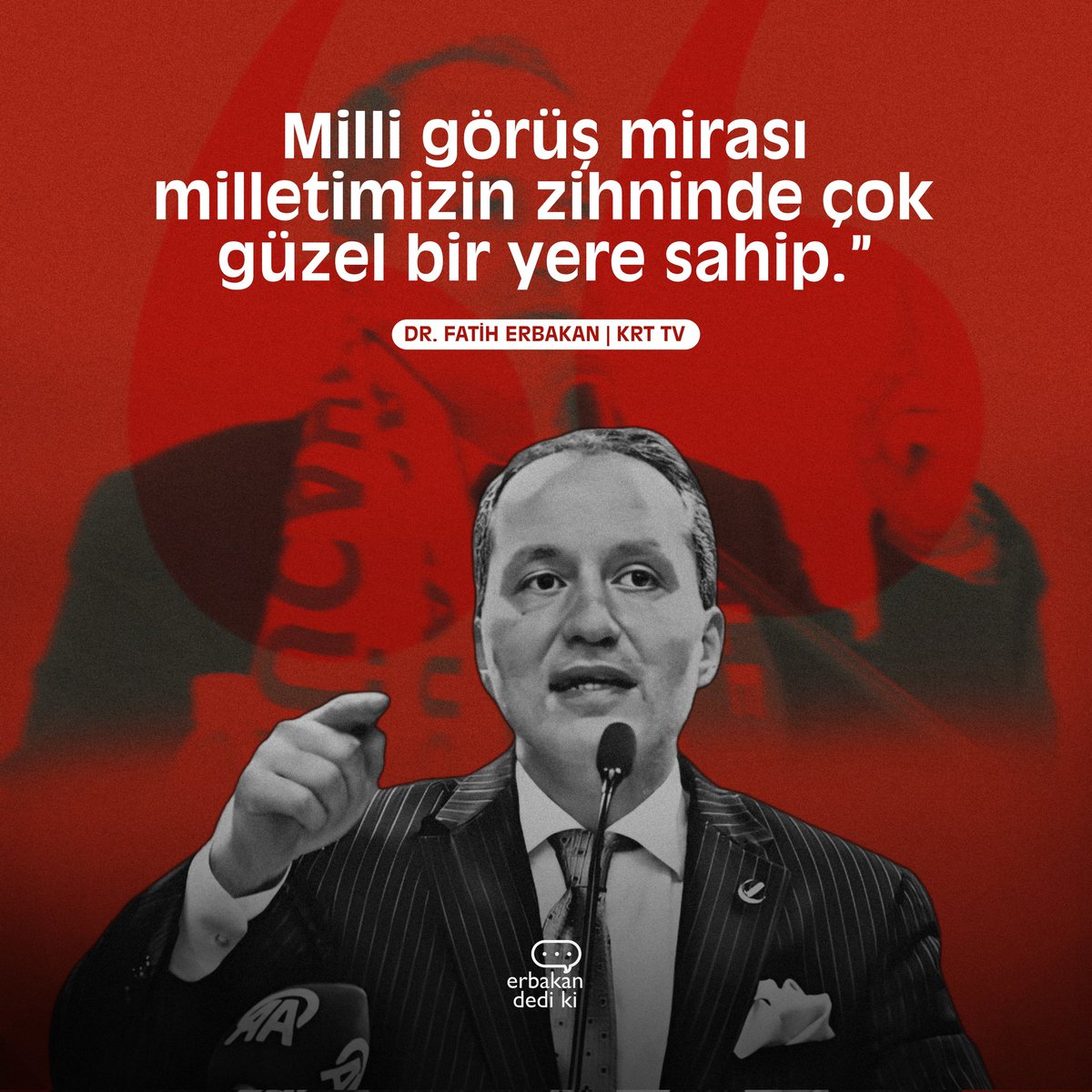 ❝Milli görüş mirası milletimizin zihninde çok güzel bir yere sahip.❞

💬 Dr. Fatih Erbakan
📅 30.04.2024 - KRT TV
•
#FatihErbakan #YenidenRefahPartisi #MilliGörüş #Erbakan #Türkiye #Ekonomi #Siyaset #Politika #NecmettinErbakan #RefahPartisi #Dolar #Kriz #Faiz #Enflasyon #Kur