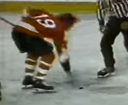 The infamous Jim Lorentz bat incident during the 1975 Stanley Cup Final