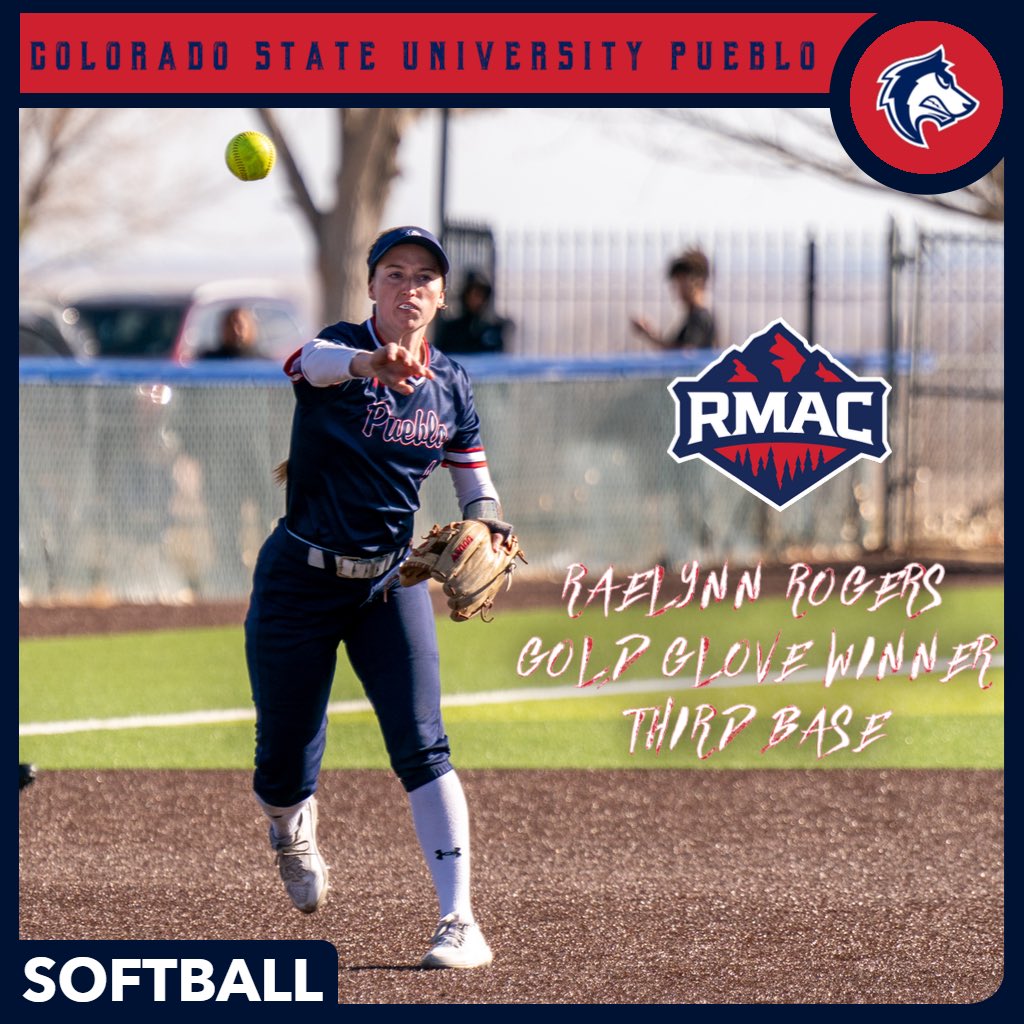 🚨 CONGRATS to Raelynn Rogers on earning a @RMAC_SPORTS Gold Glove at third base Rogers was sensational all season at the hot corner and finished the regular season with a .963 fielding percentage and recorded 87 assists #DevelopingChampions #ThePackWay