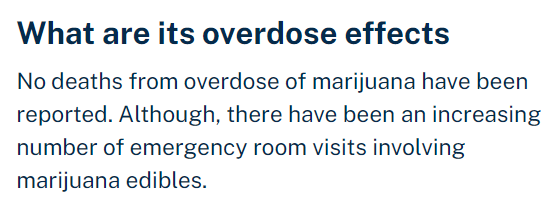 I could drive down to Walmart and buy a $20 bottle of Everclear, which is potent enough that drinking half a bottle would likely lead to a lethal OD 

Recreationally legal

(screenshot of the @DEAHQ cannabis informational page)
Schedule III

Make it make sense #LegalizeIt