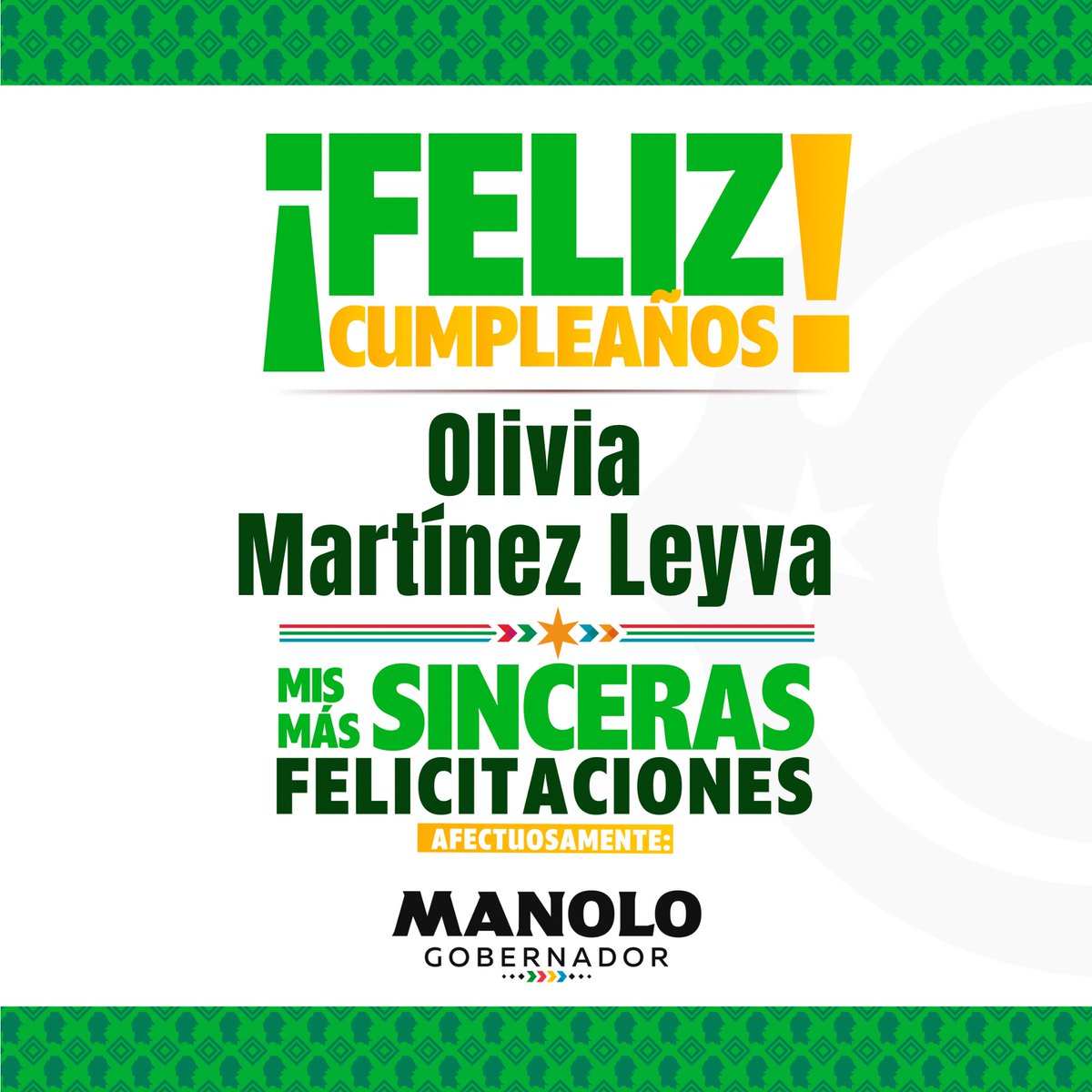 ¡Que la pases muy bien mi estimada diputada @OliviaMtzLeyva, un fuerte abrazo!