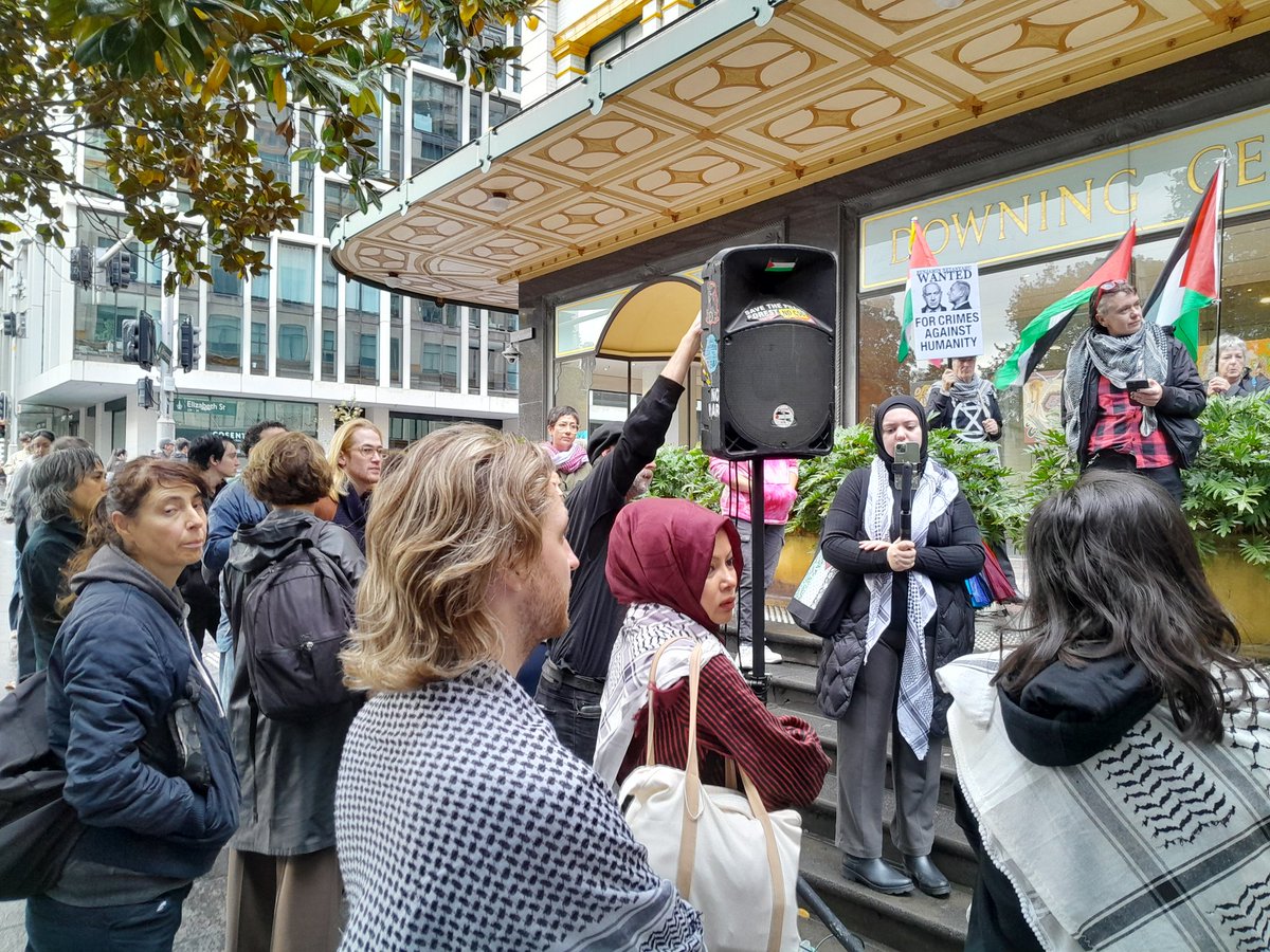 Outside the court - again - supporting the three protesters ludicrously arrested and charged for taking part in a die-in at a recent Palestine protest. The overpolicing of the Palestine justice movement in Sydney is a scandal.