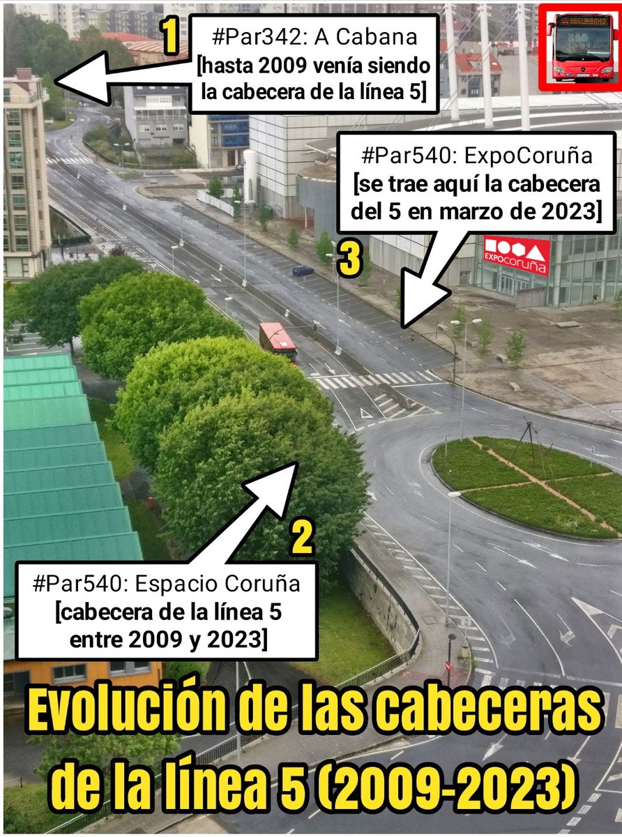 BlogBusurbano's tweet image. Si queréis rebuscar y leer tuits guiados por los hastags de parada y línea, #Par540 #Lín5, llegaréis a lo que os queremos recordar.

El post en el que se desgrana la "polémica inexistente" por esa reubicación de la cabecera del 5 es este:
busurbano.blogspot.com/2023/03/cabece…