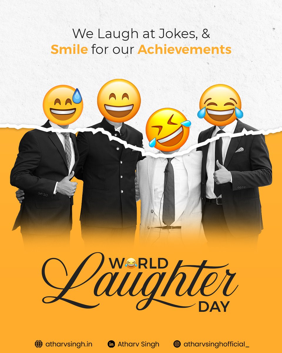 Laugh out loud and spread joy this World Laughter Day! 😄
.
.
#WorldLaughterDay #Laughter #MassMedia #Media #ForABetterFuture #TheEmissary #GlobalNetwork #NewWorld #youth #atharvsingh #leadership #massmedianetwork