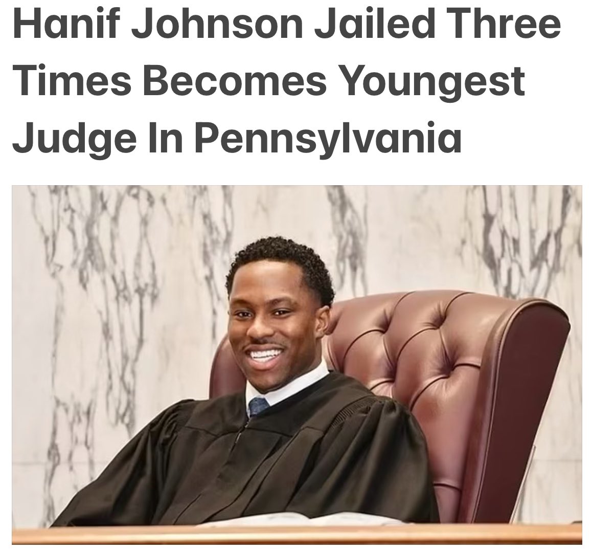 Pennsylvania man jailed three times become state's youngest judge at 27