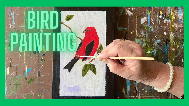 This Scarlet Tanager Bird Painting took me about an hour to complete! Below are the paints I used! Hope you like it and watch for more birds!  
youtu.be/UqP-FNat1EE
#acrylicpainting #lovelyartlife #painting #birdpainting #redbird #birds #birdlife