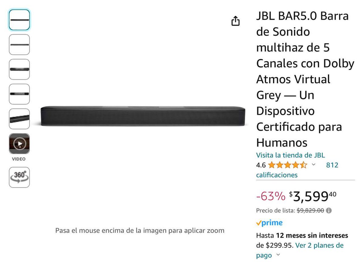 ULTRAAAA OFERTOOOOONNN!!! BARRA DE SONIDO JBL REBAJADA MAS DE 60% Y CON MESES SIN INTERESES!!!!

Enlace: amazon.com.mx/dp/B08LF3WC4M?…