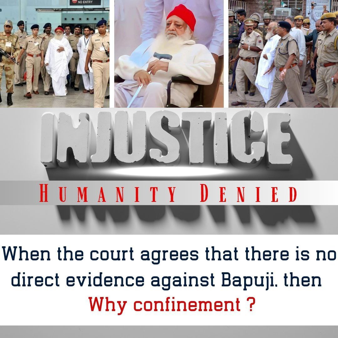 Standing up for Fair Justice, let's shed light on the injustices faced by Sant Shri Asharamji Bapu, who has dedicated over 55 years to serving Sanatan Dharma and continues his divine service even while falsely imprisoned.

#StandUpForDharma - Bapuji embodies the essence of