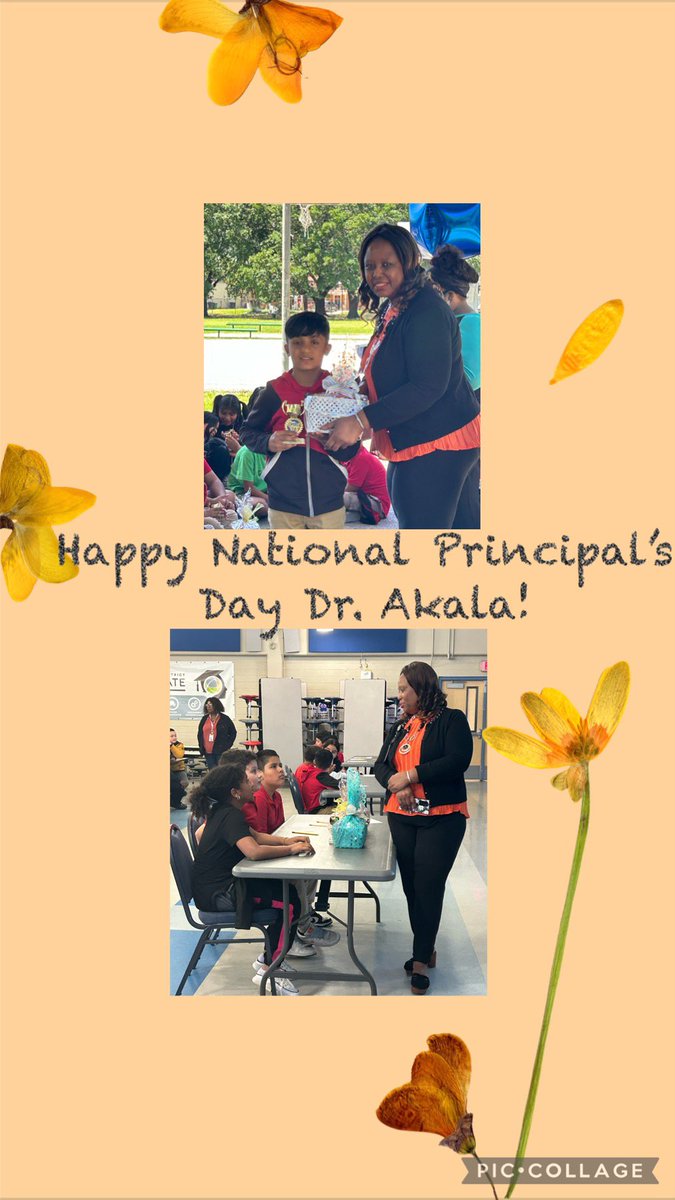 Happy National Principal’s Day Dr. Akala! Thank you for your hard work and dedication to our Sutton Scholars! 🌻#thankHISDPrincipals #schoolprincipalsday