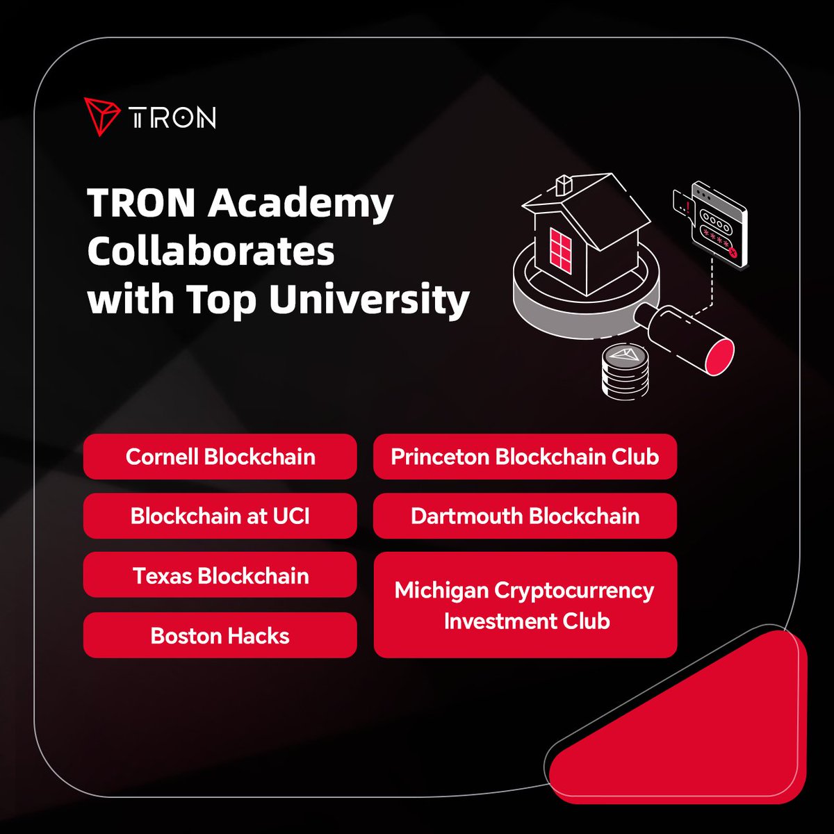 #TRONICS did you know? 👀 TRON Academy is collaborating with top universities to offer a blockchain platform where students can learn about blockchain technology and its diverse applications. 🏫 Check them out! 👇