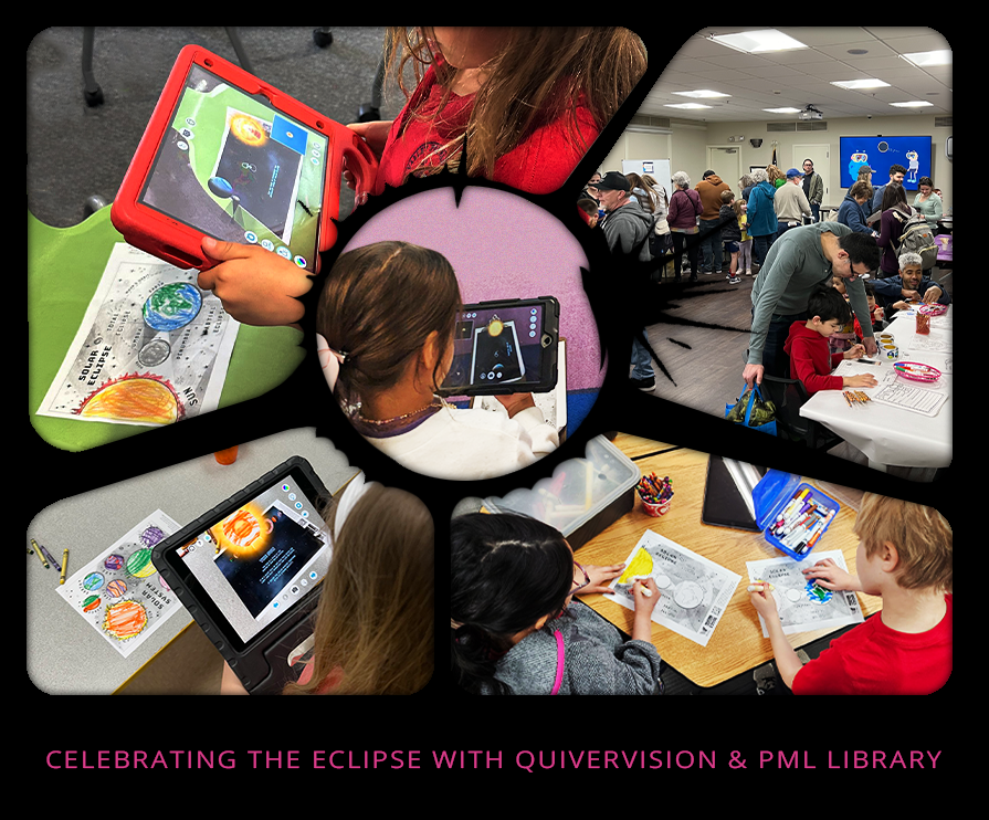 🌞🚀 Our Solar #Eclipse AR sheets, tattoos & stickers lit up @pmlib's event last month! From curious kids to intrigued adults, everyone was captivated by the magical experience of exploring the solar system in AR. @teachergoals #SolarEclipse2024 #solareclipse #space #solarsystem