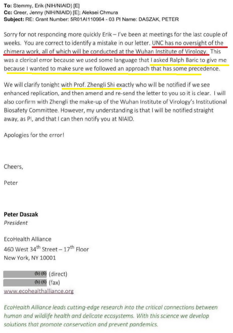 @MonaRahalkar All very plausible - all scenarios. Since at least 2015 WIV was able to do in-house all the cool chimera work. Because they had been copying @Baric_Lab 's methods via @EcoHealthNYC 's tech transfer, overseen by @NIHDirector @NIH_OSP @NIAIDFunding cc: @COVIDSelect @OIGatHHS