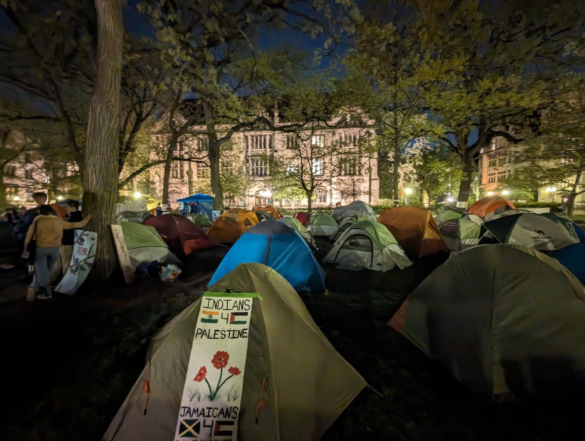 On the late night shift at the @UChicago encampment, on behalf of @FJPUChicago