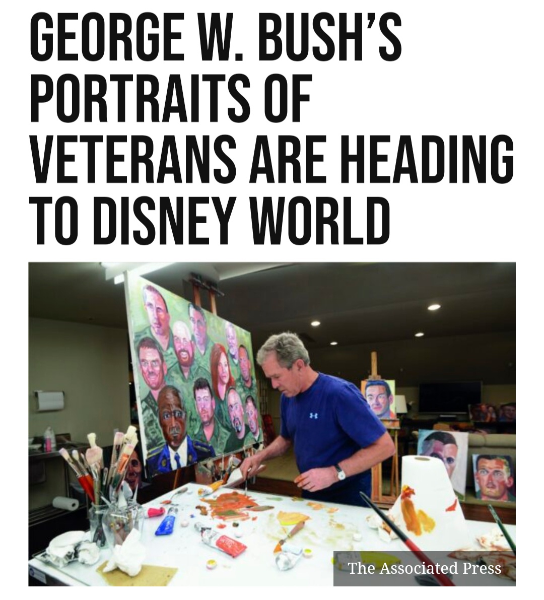 How many people, exactly, do you think will buy tickets to Disney World -- but wouldn't have done so if Dubya's paintings weren't on display there?