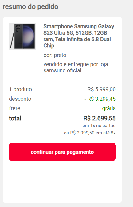 BUG NA LOJA DA SAMSUNG NA AMERICANAS

TEM MUITA COISA BARATA, TABLET DE 3K POR 1200 E MAIS

tidd.ly/3y9miZL