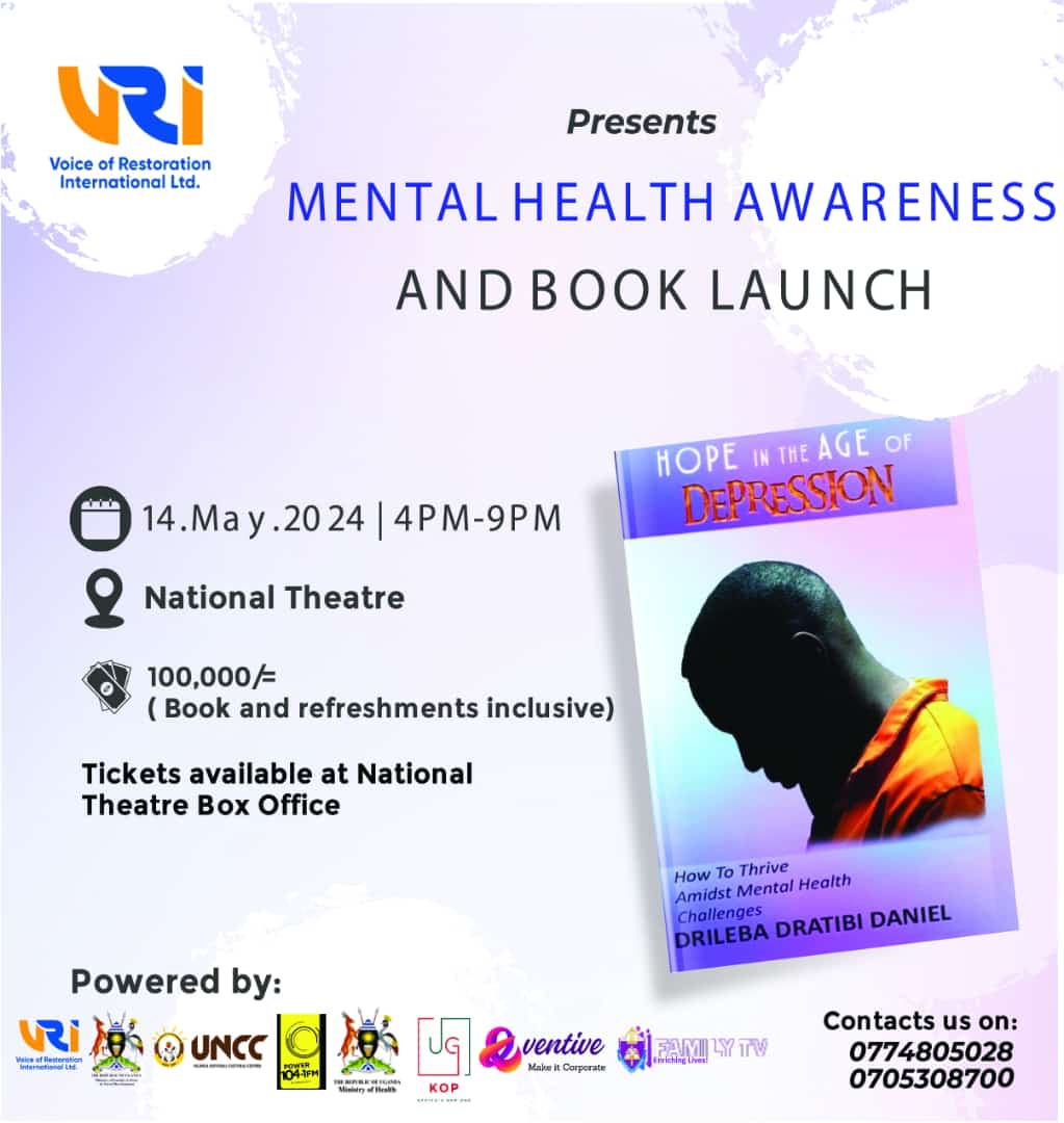 This month plan to join us for this engagement on mental health awareness as @DrilebaDaniel launches his book. #MentalHealthAwarenessMonth @MMyjourney @MentalHealth_Ug @BenjalinaT @ChristineOmbima @DailyMonitor @newvisionwire @BethanyTVUganda @MinofHealthUG