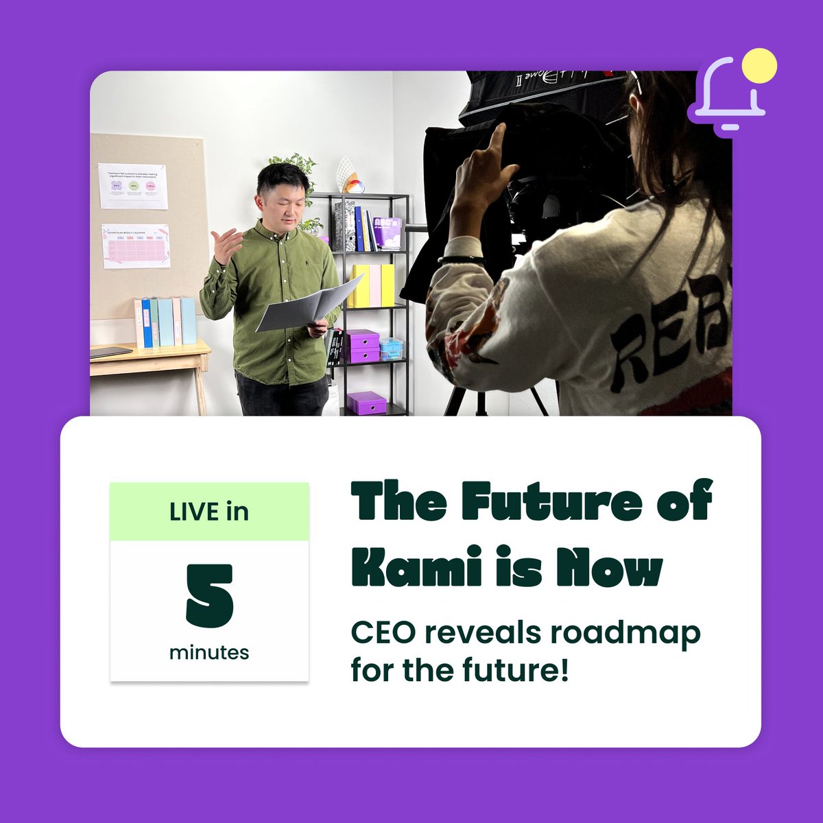 Announcement time 🙌 

Something huge is on the horizon! Wanna hear all about it? Join our CEO, Hengjie Wang, to discover why the future is now 🚀

kamiapp.com/future-of-kami…