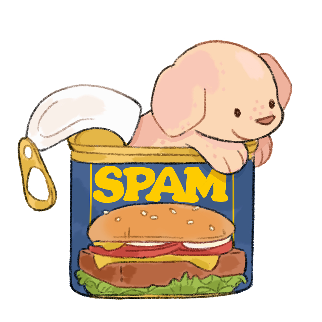 Spam pup has been freed from the tin can!