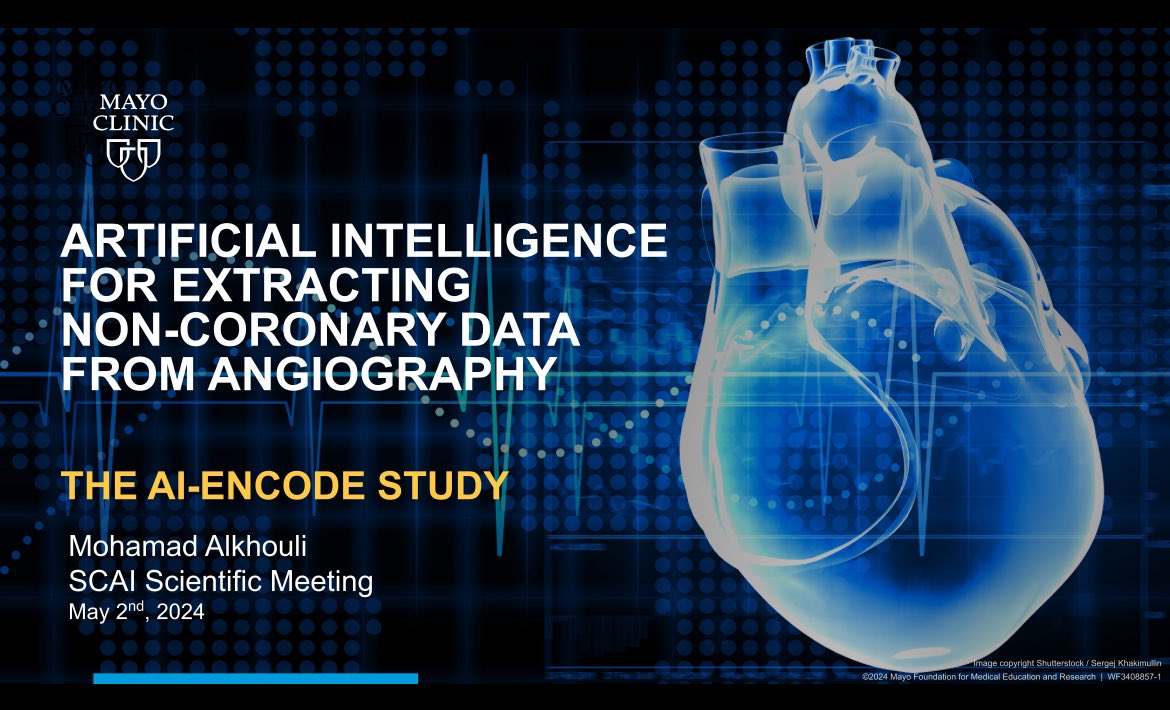 Is there more to the diagnostic angiogram than just detecting CAD? Join us for a LBCS session at #SCAI2024 tomorrow at 9:45 am PST to learn about the AI-ENCODE study. #ArtificialInteligence