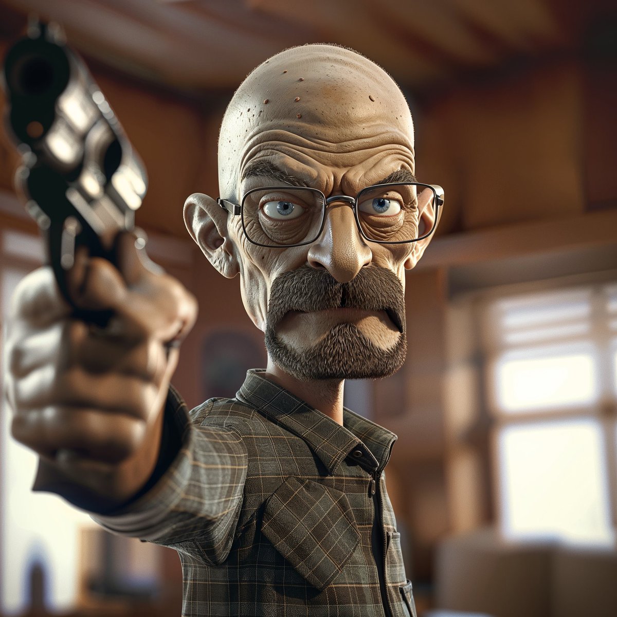 I used Midjourney v6 to create Pixar style versions of 10 different famous TV characters. The results are awesome. 1. Walter White from Breaking Bad