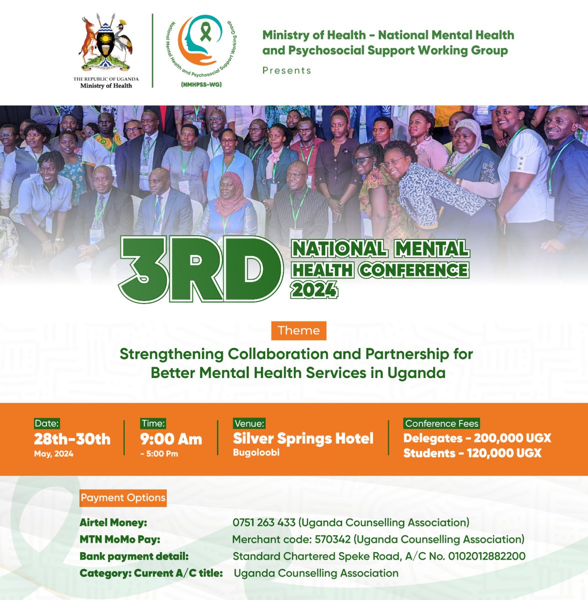 May is a busy month as stakeholders prepare for the mental health awareness drive. Join us for the conference! Details on poster! #Together4MH @MinofHealthUG @AorwUganda @MMyjourney @EvelynKharono @NUDIPU @NCHRD_UG @asiimwe4justice @OdokiJ @BenjalinaT