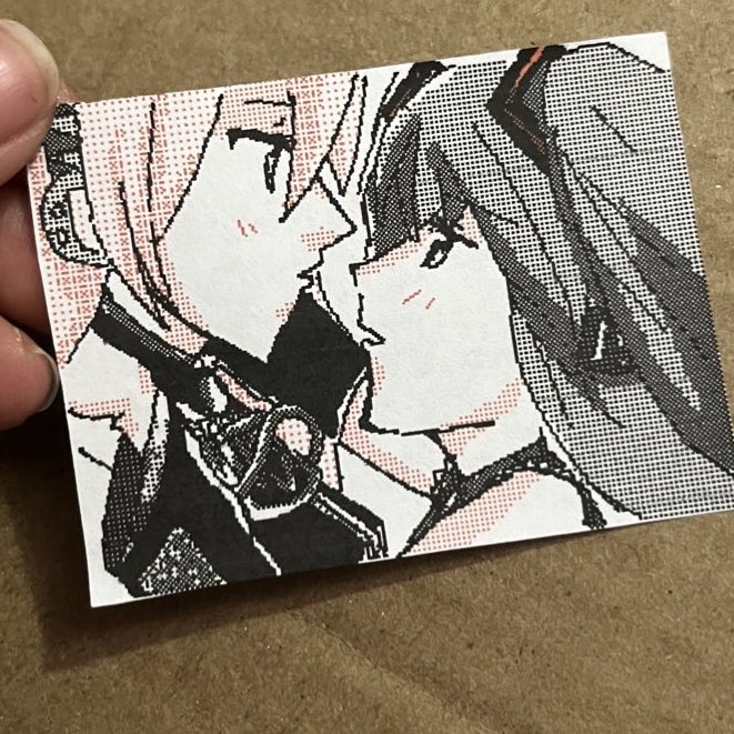 while looking for something i found negitoro fanart from 2011 (i printed out a flipnote) did i just age myself calling mikuluka that 😭😭 anyway happy birthday lesbians