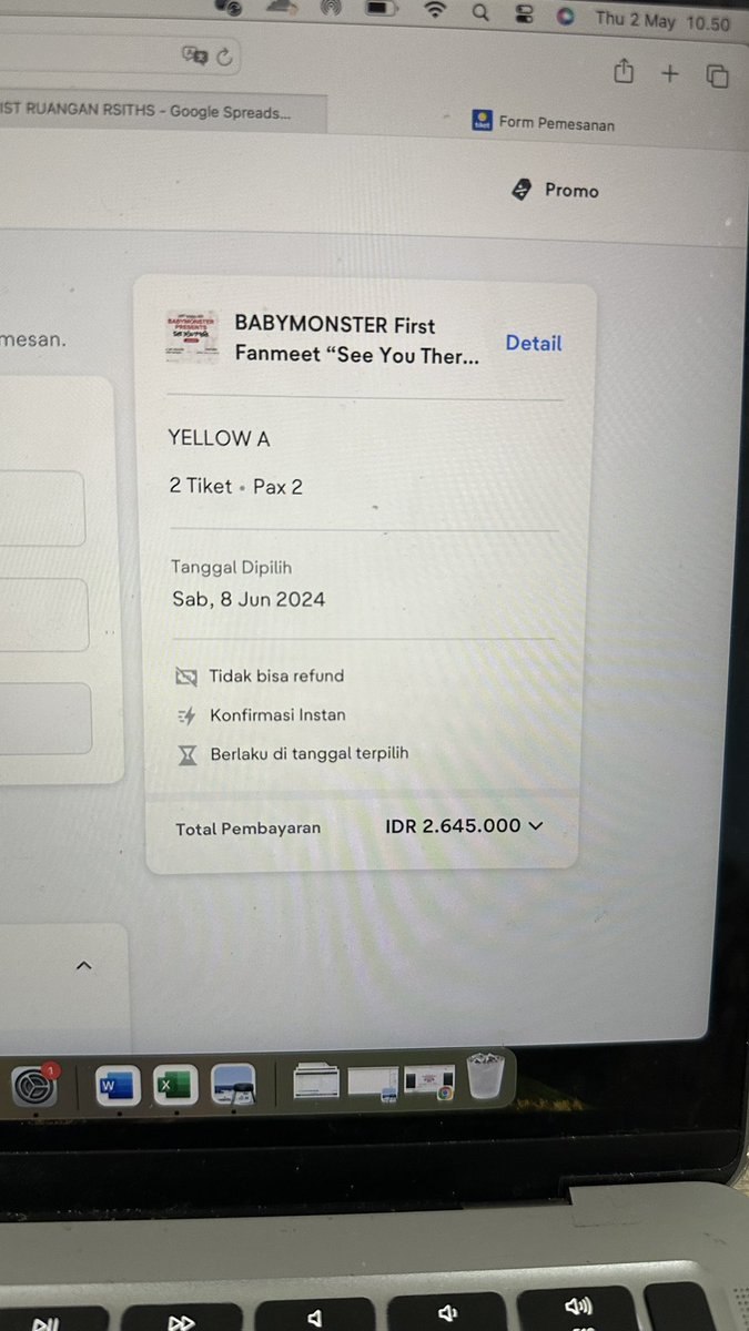 cekutv's tweet image. wts babymonster yellow 2 tix lgsg isi data