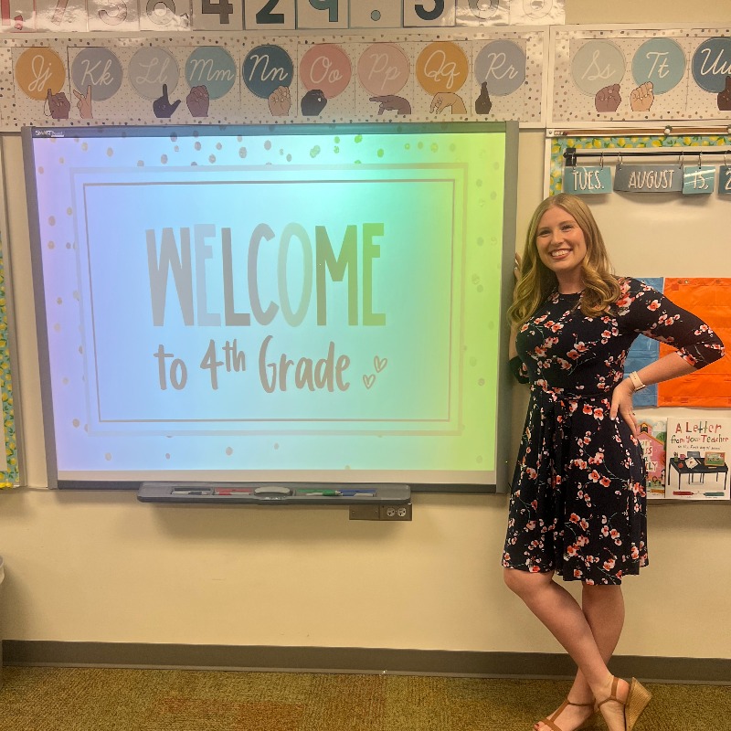 For National Teacher Appreciation Week we're sharing @BoiseStateCOED grads! Meet Davi Pachner ('16) who teaches at Grace Jordan Elementary. Support future teachers at bit.ly/Support-Bronco…. Submit your shoutout at boisestate.edu/alumni/bronco-…. @BoiseState