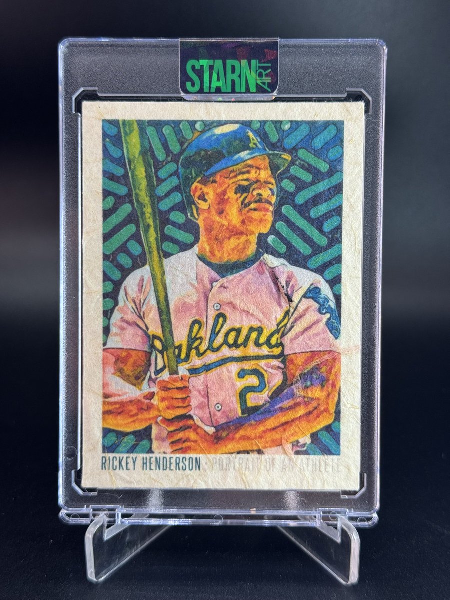 WINNER!! A big congrats to @510bobbles for winning my Rickey Henderson card art giveaway! Thank you SO much to everyone for your participation. All of my card art is available in my Etsy shop. Don’t hesitate to reach out if you have any questions. Happy collecting! #cardart
