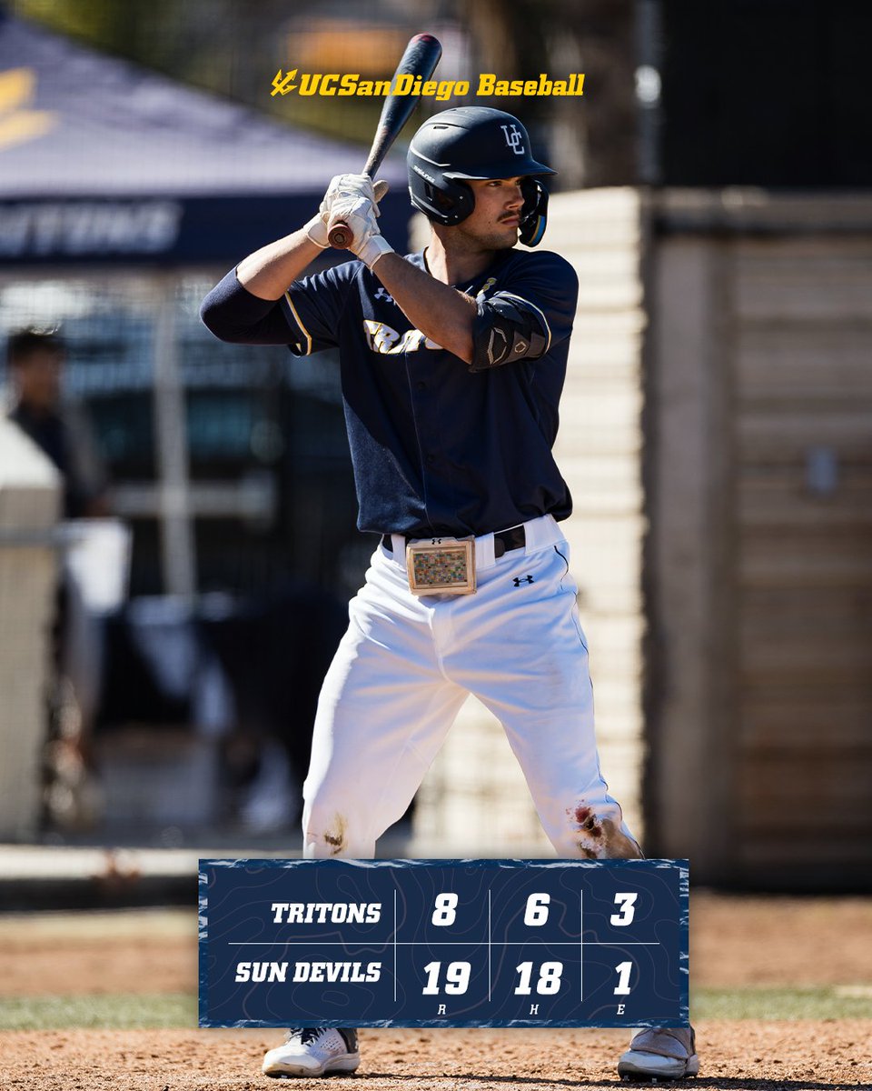 Game two is final in Arizona 🔙 in action Friday at UCSB #GoTritons