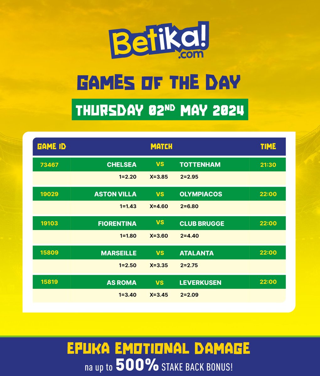 Hi, dearest Bingwa! This new month #JukwaaLaMabingwa wishes all your Maybe’s, MAY BE a reality! And starting on a high, so MAYbe game moja imekulambisha, relax, get up to X5 STAKE BACK BONUS ujiredeem na WITHDRAW for FREE! Jipin for this and more at betika.com😉