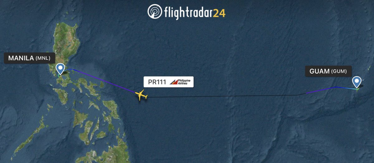 #Flightradar24で妄想搭乗記 No.584
🇬🇺 ✈︎ 🇵🇭
2024.02.11
Philippine Airlines
PR111
GUM-MNL
A321-200 RP-C9926

定刻5:55出発、実際は5:44離陸、到着が定刻7:55、実際の飛行時間は3:33となったPR111便。ゾロ目パラダイスであります。