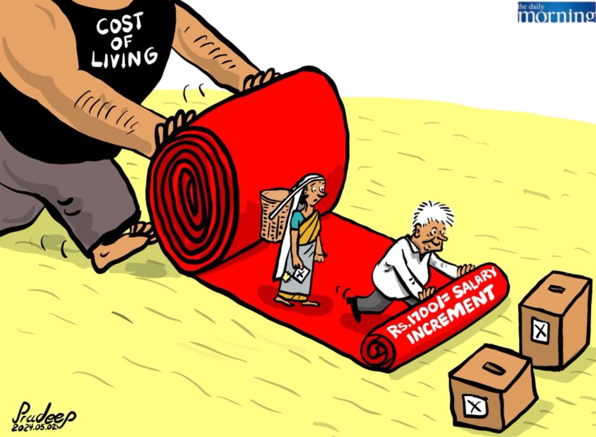 Cartoon by @RcSullan #lka #SriLanka #MayDay #MayDay2024 #LaborDay #LaborDay2024