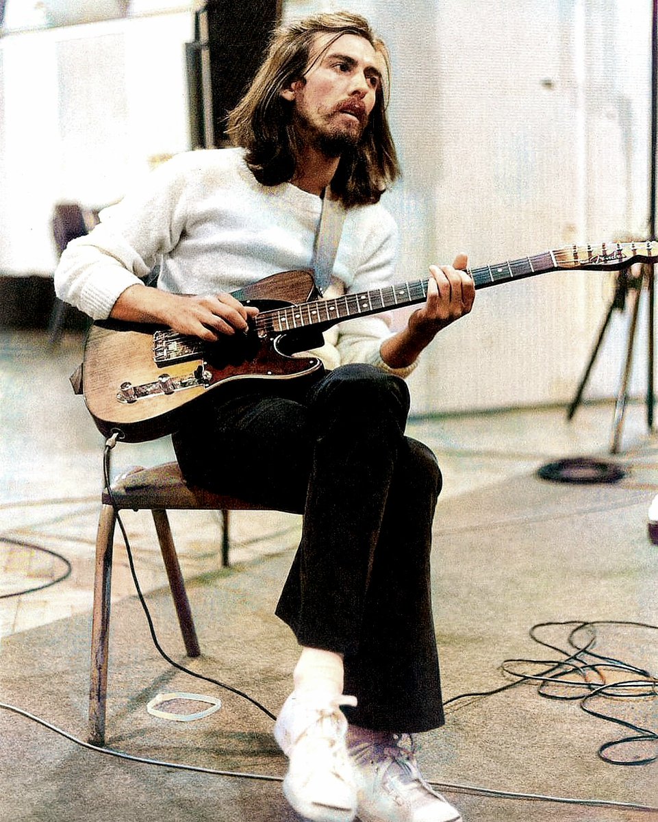 #OTD 2 May 1969, #TheBeatles recorded 36 takes of George Harrison's song 'Something'.

The final take became the basis for the Abbey Road version. 
It had #GeorgeHarrison on guitar, #JohnLennon on piano, #PauMcCartney on bass guitar, and #RingoStarr on drums.

📸: Linda McCartney