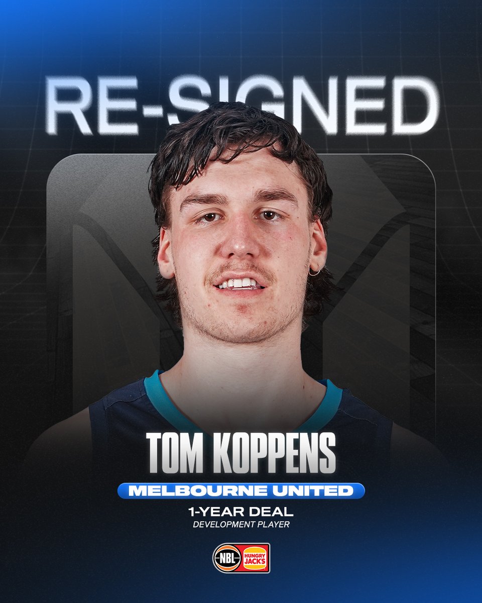 RE-SIGNED ✍️ Tom Koppens has signed a one-year contract extension with @MelbUnited 🤝 Read more: bit.ly/3QsL0Lj