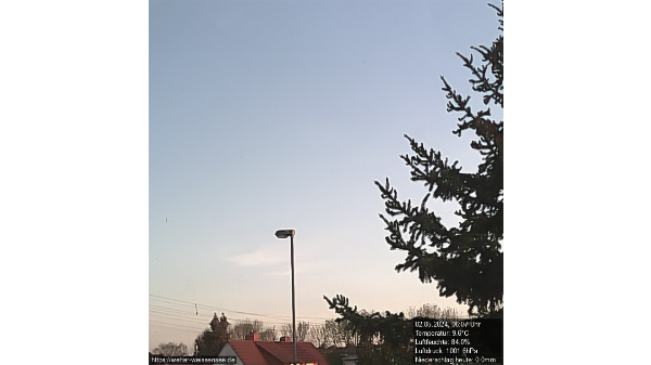 Temperatur 9.6°C ↘
gefühlte Temperatur 8.6°C ↘
Luftfeuchtigkeit 84.0% ↗
Luftdruck 1001.6hPa ➡
Wind 1.5km/h ↘
Windböe 5.0km/h ↘
Niederschlag heute 0.0mm
Solarstrahlung  12W/m² ↗