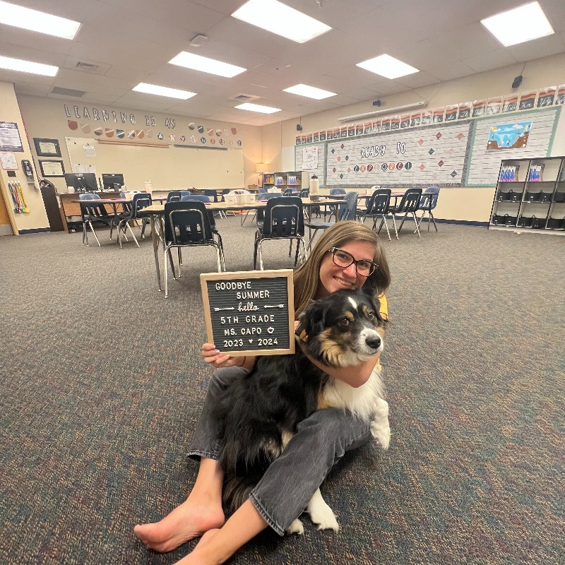 For National Teacher Appreciation Week we're sharing @BoiseStateCOED grads! Meet Natalie Caporuscio ('23) who teaches at Summerwind STEM Academy. Support future teachers at bit.ly/Support-Bronco…. Submit your shoutout at boisestate.edu/alumni/bronco-…. @BoiseState #BoiseStateAlumni