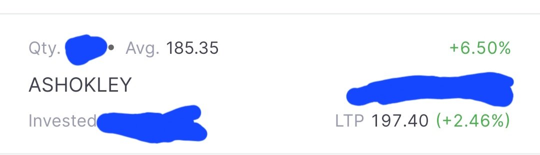 mydiaryJA's tweet photo. #ashokley 
bought at 185.35
CMP 198 ✌️
#nifty #StockMarketNews https://t.co/0iu45zLwTN
