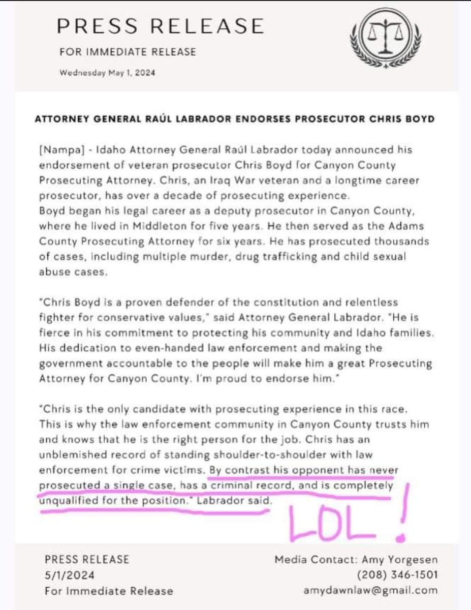 I missed @Raul_Labrador dunking on Chaney in his endorsement press release. 

Damn, Raul brought the wood.

#idpol #idleg