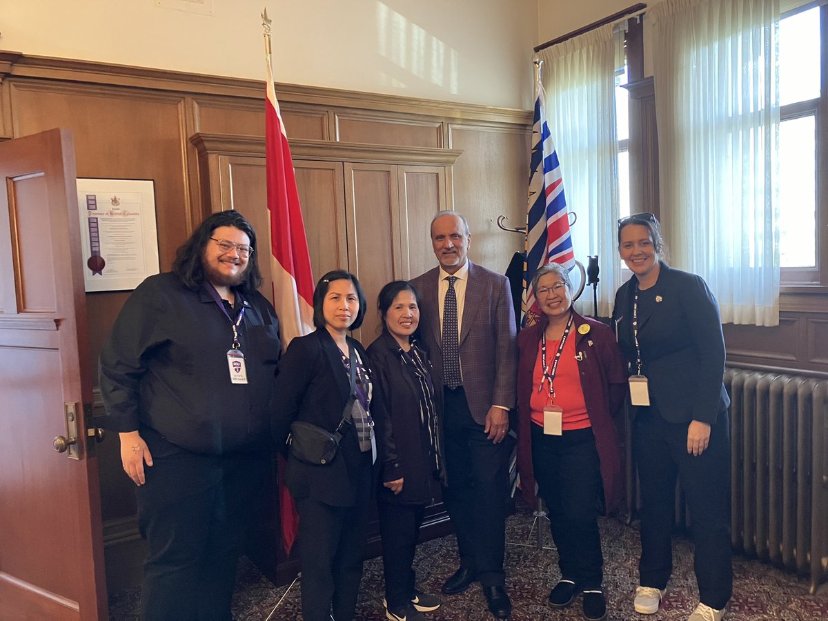 Great meeting with friends from the Service Employees International Union this afternoon. We discussed what important steps we can take to continue to support the labour movement in B.C. A lovely chat to have to mark International Workers Day!