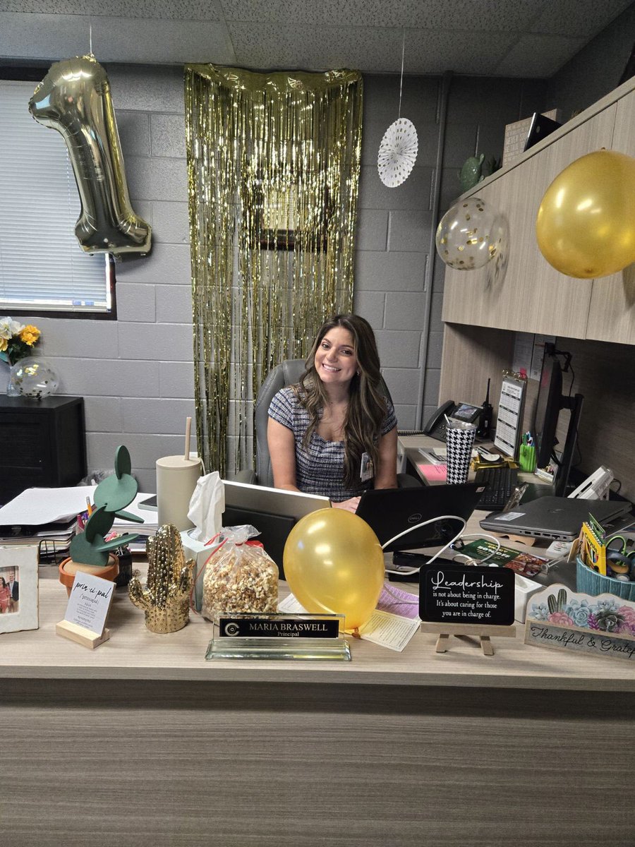 From the festive office decor to the thoughtful and personalized gifts to my favorite meal for lunch, my team spoiled me rotten today! My first Principal’s Day is one I will never forget 💚💚💚 #proudprincipal #NationalPrincipalsDay