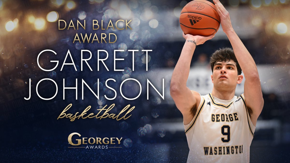 For perseverance and resilience in the face of adversity, we are proud to present the Dan Black Award to @GW_MBB's Garrett Johnson! #RaiseHigh